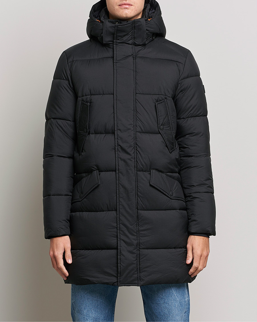 Men | Coats & Jackets | Save The Duck | Jeremy Crinkle Nylon Parka Black