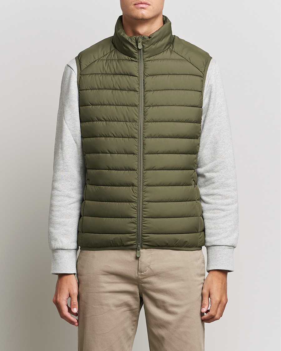 Men | Gilets | Save The Duck | Liam Matt Lightweight Vest Laurel Green