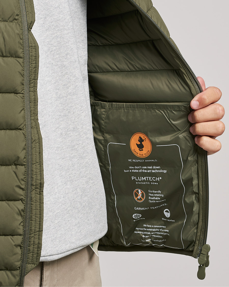 Men | Gilets | Save The Duck | Liam Matt Lightweight Vest Laurel Green