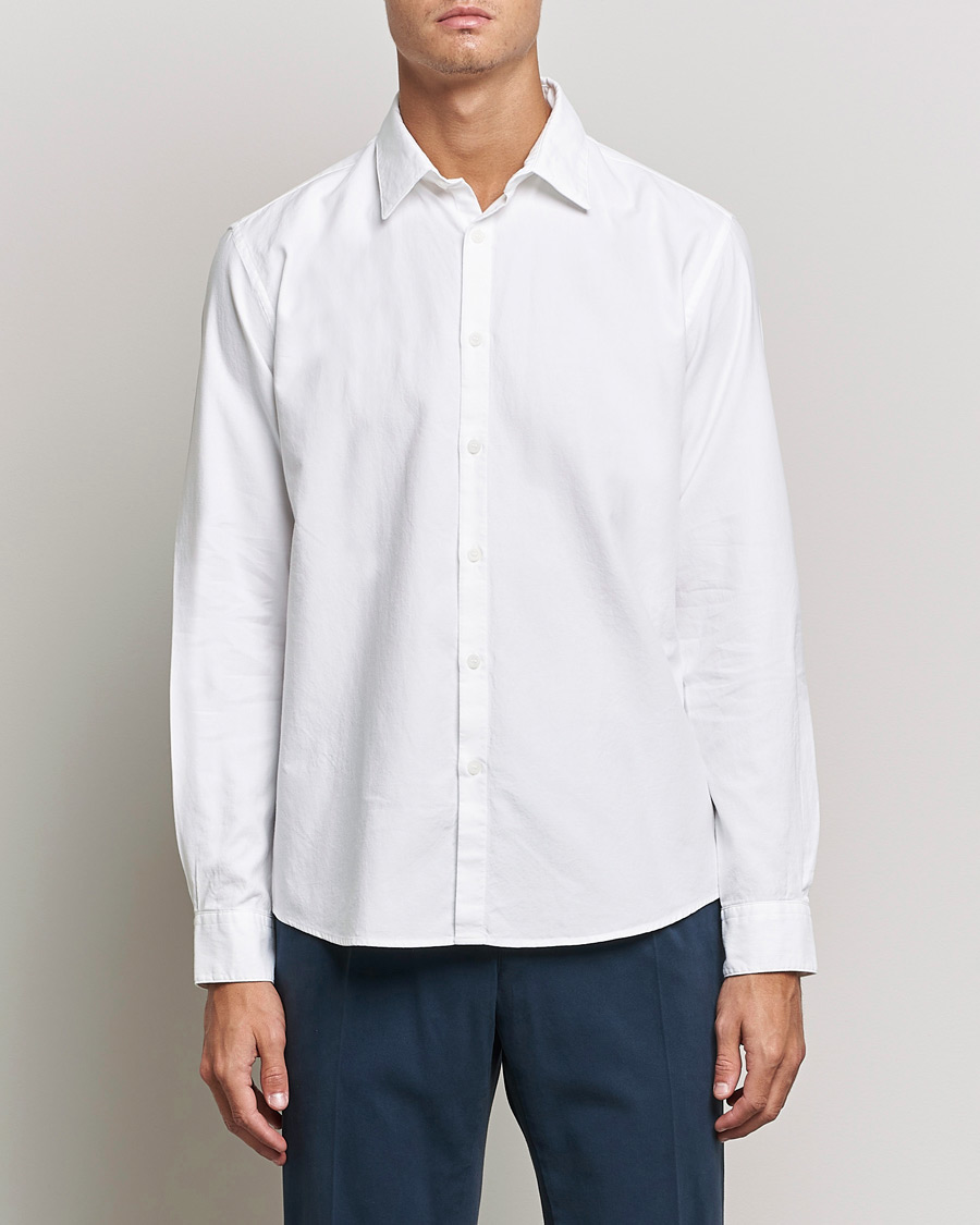 Men | Shirts | Sunspel | Casual Oxford Shirt White