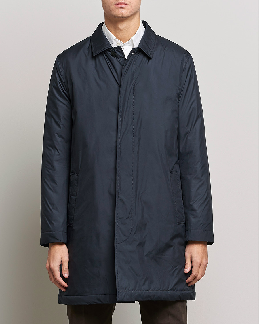 Men | Coats & Jackets | Sunspel | Recycled Polyester Padded Coat Navy