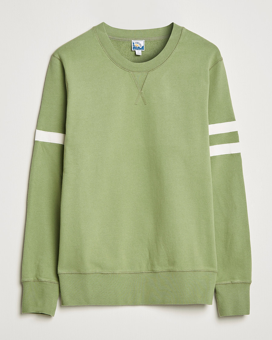 Men | Sweaters & Knitwear | Sunspel | Paul Weller Loopback Sweatshirt Dark Sage