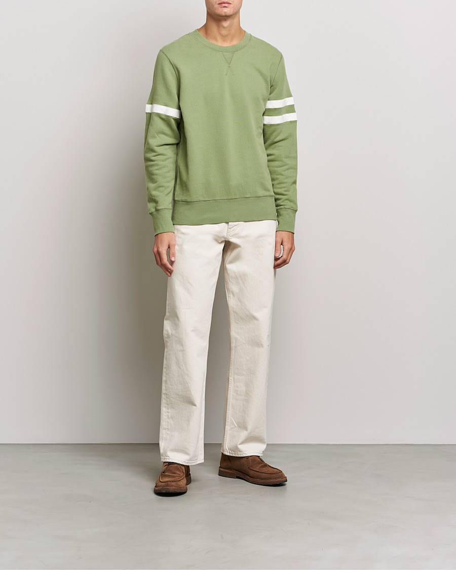 Men | Sweaters & Knitwear | Sunspel | Paul Weller Loopback Sweatshirt Dark Sage