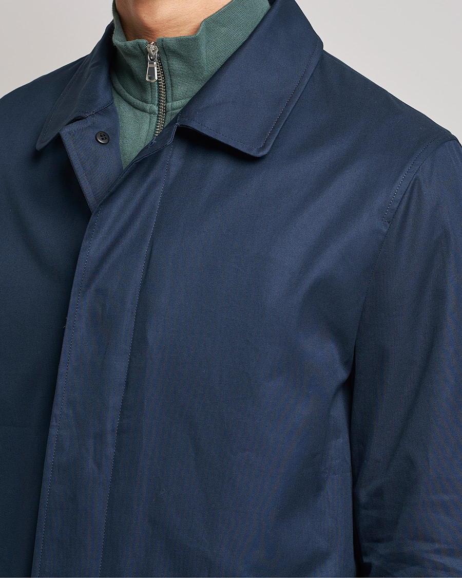 Men | Coats & Jackets | Sunspel | Paul Weller Technical Cotton Mac Night Sky