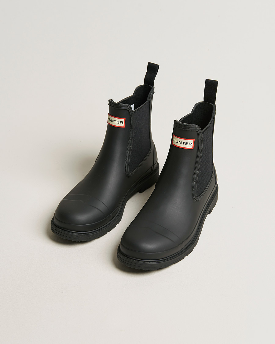 Men | Overshoes & Rubber boots | Hunter Boots | Hunter Commando Chelsea Boot Black