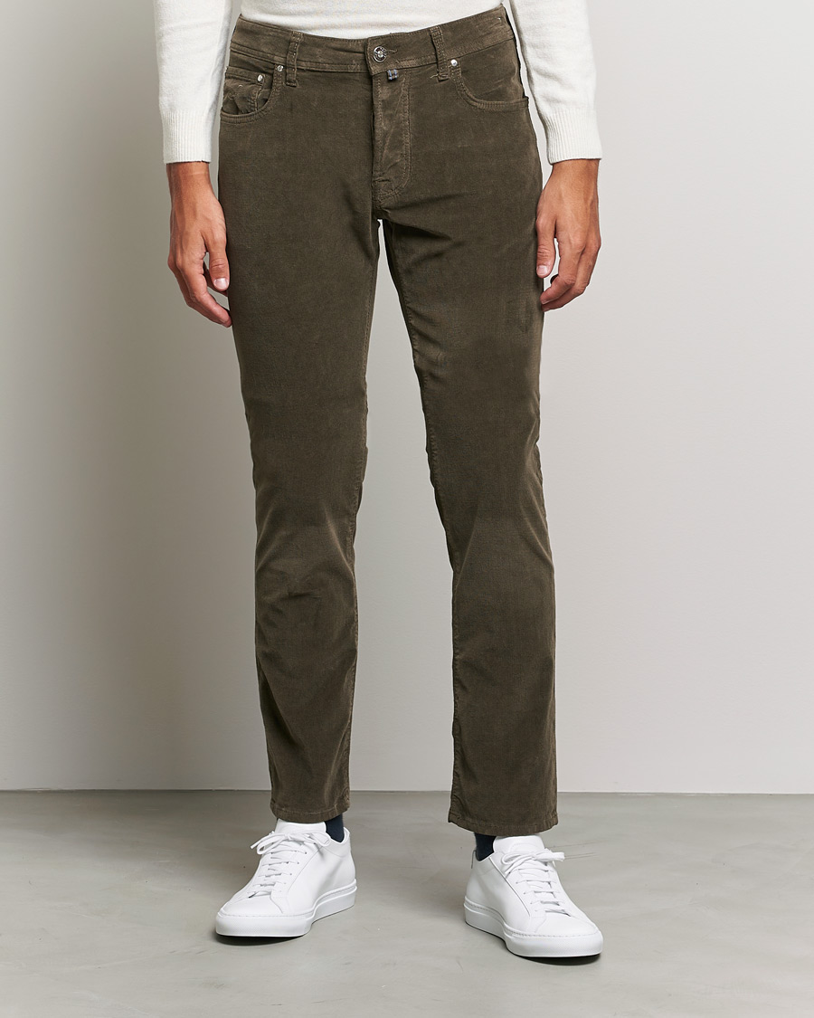 Men | Trousers | Jacob Cohën | Bard 5-Pocket Corduroy Trousers Brown