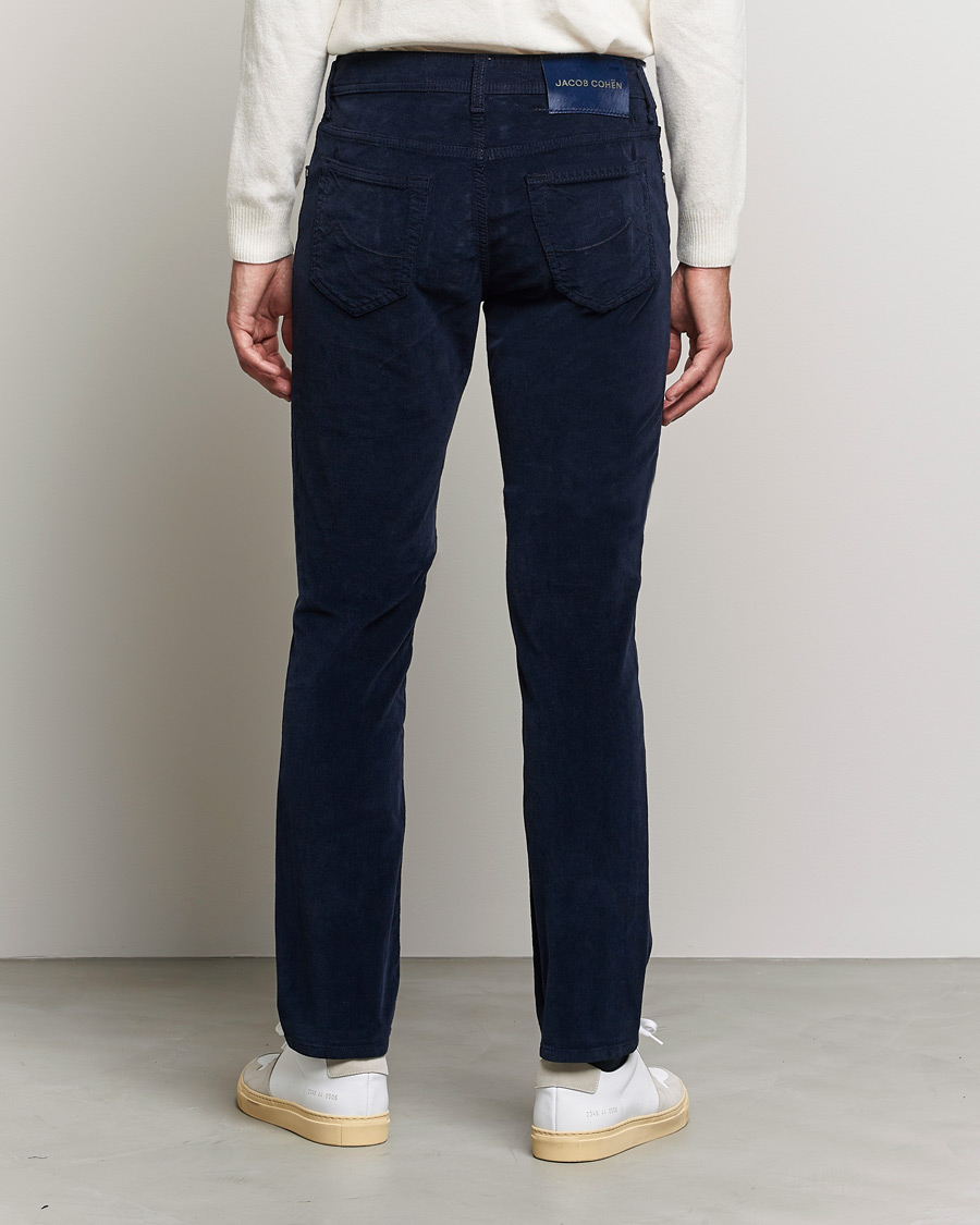 Men | Trousers | Jacob Cohën | Bard 5-Pocket Corduroy Trousers Navy