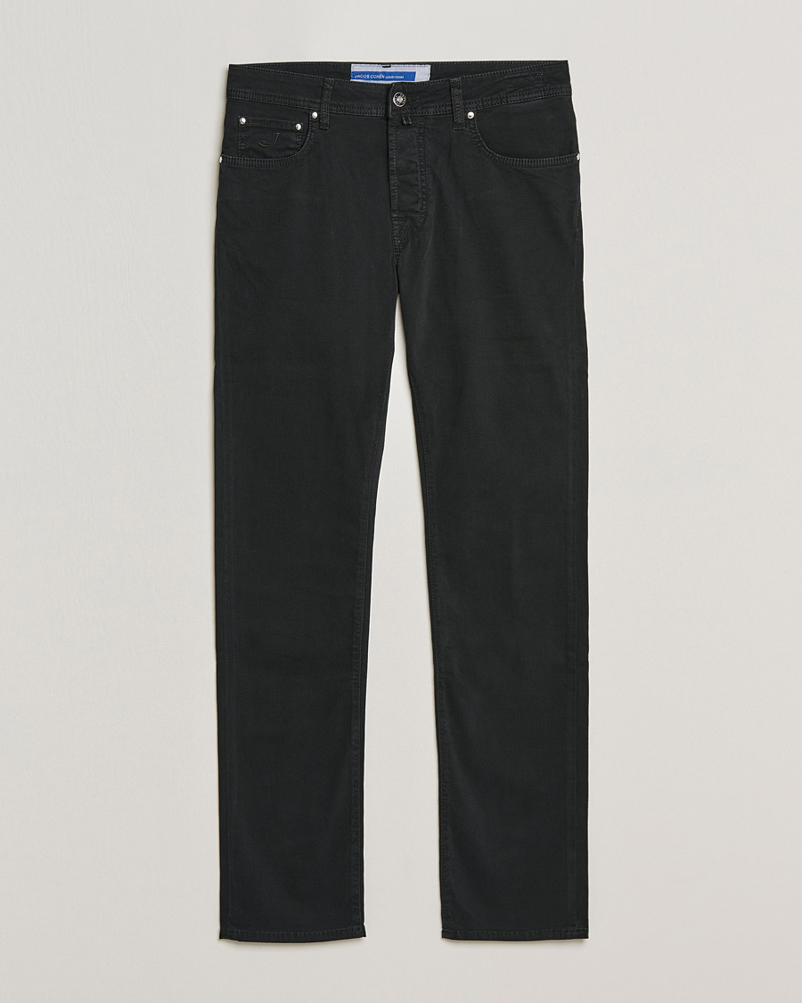 Men | Trousers | Jacob Cohën | Bard 5-Pocket Cotton Trousers Black