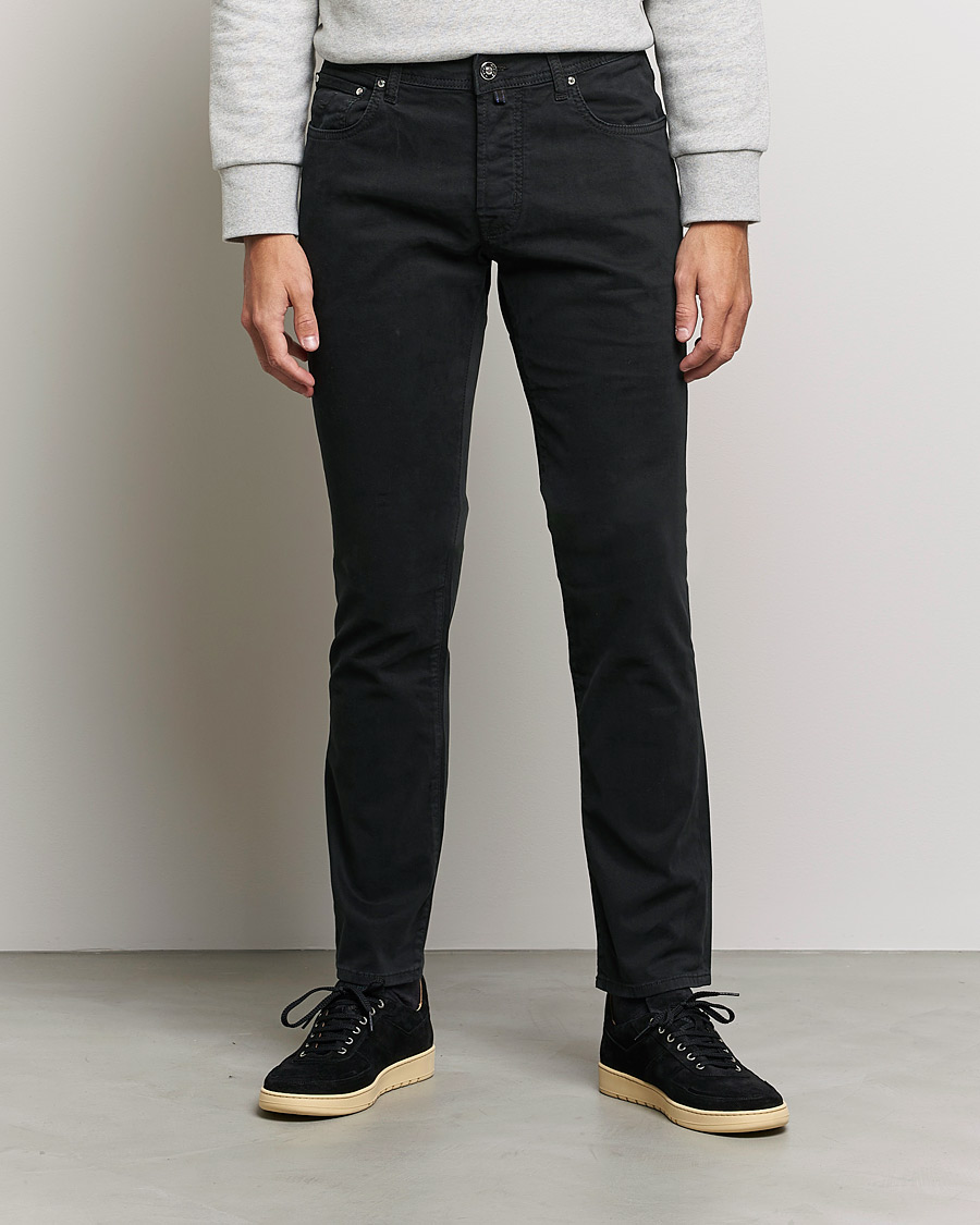 Men | Trousers | Jacob Cohën | Bard 5-Pocket Cotton Trousers Black