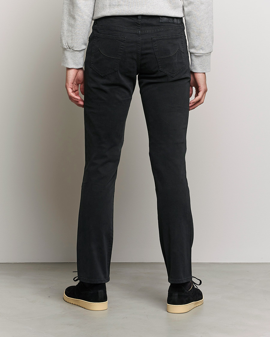 Men | Trousers | Jacob Cohën | Bard 5-Pocket Cotton Trousers Black