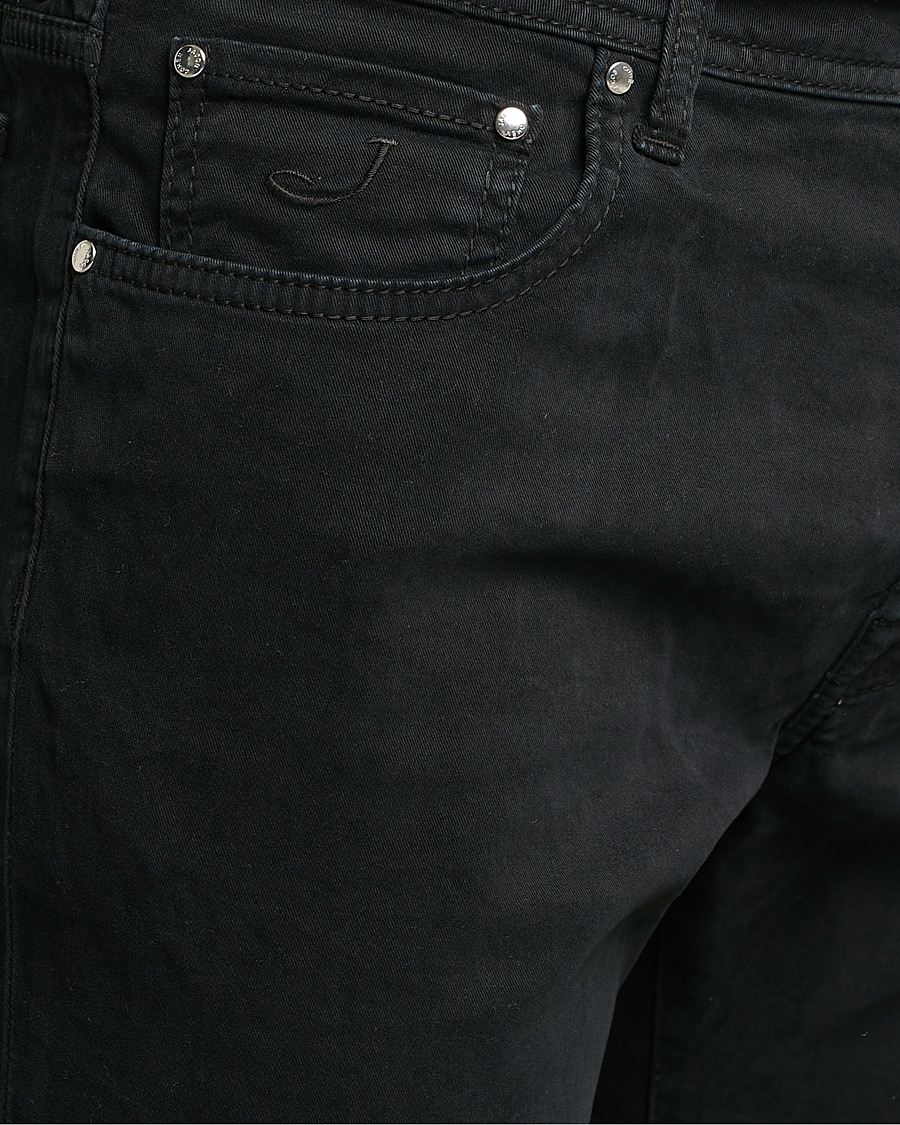 Men | Trousers | Jacob Cohën | Bard 5-Pocket Cotton Trousers Black
