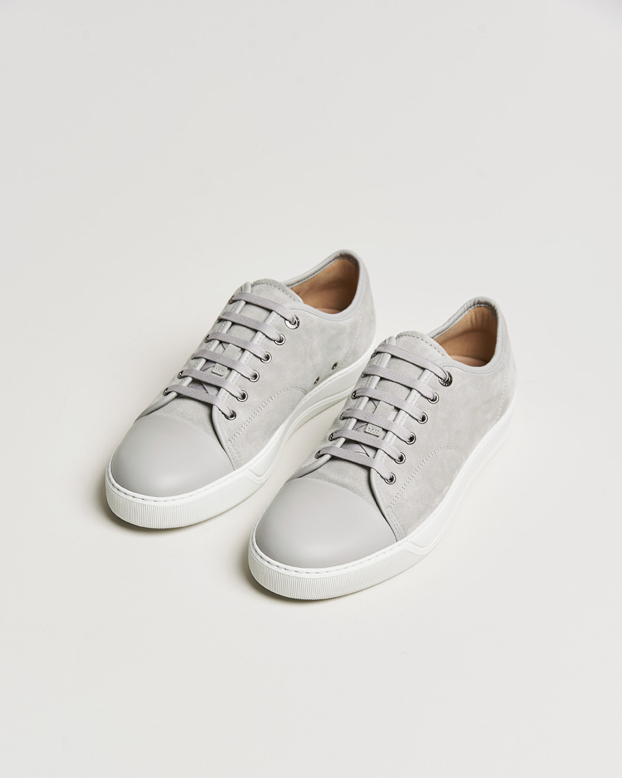 Men | Lanvin Nappa Cap Toe Sneaker Light Grey | Lanvin | Nappa Cap Toe Sneaker Light Grey