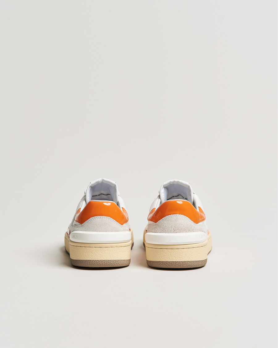 Men | Lanvin Clay Low Top Sneakers White/Orange | Lanvin | Clay Low Top Sneakers White/Orange