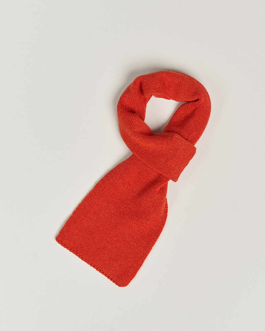 Men | Piacenza Cashmere Short Loop Cashmere Scarf Orange | Piacenza Cashmere | Short Loop Cashmere Scarf Orange