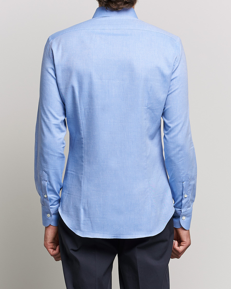 Men | Shirts | Mazzarelli | Soft Twill Cotton Shirt Light Blue