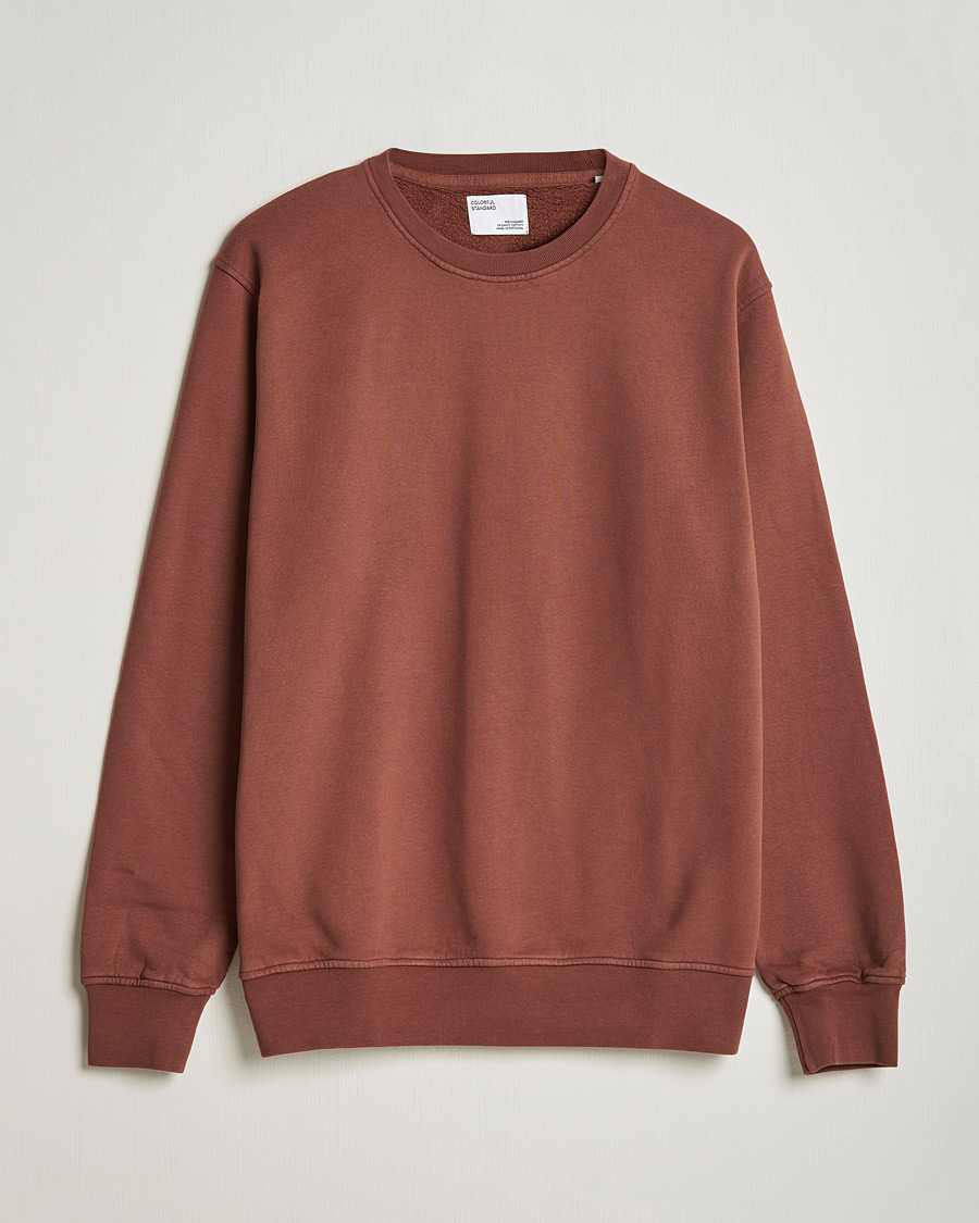 Men | Sweaters & Knitwear | Colorful Standard | Classic Organic Crew Neck Sweat Cinnamon Brown