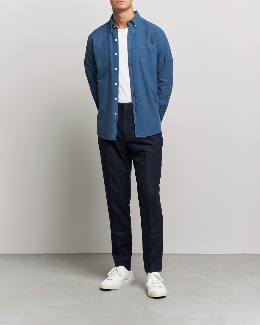 Men | Shirts | Colorful Standard | Classic Organic Oxford Button Down Shirt Petrol Blue
