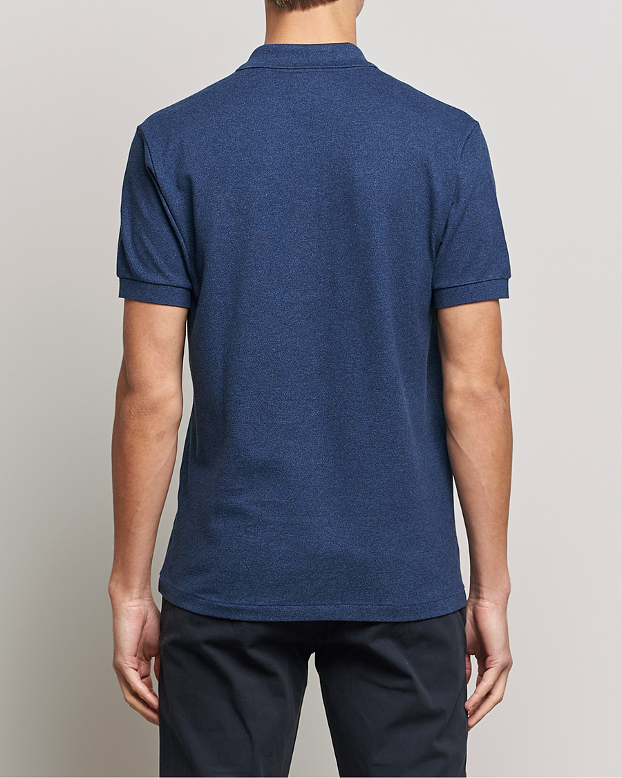 Men | Polo Shirts | Lacoste | Original Polo Melange Piké Dark Indigo Blue