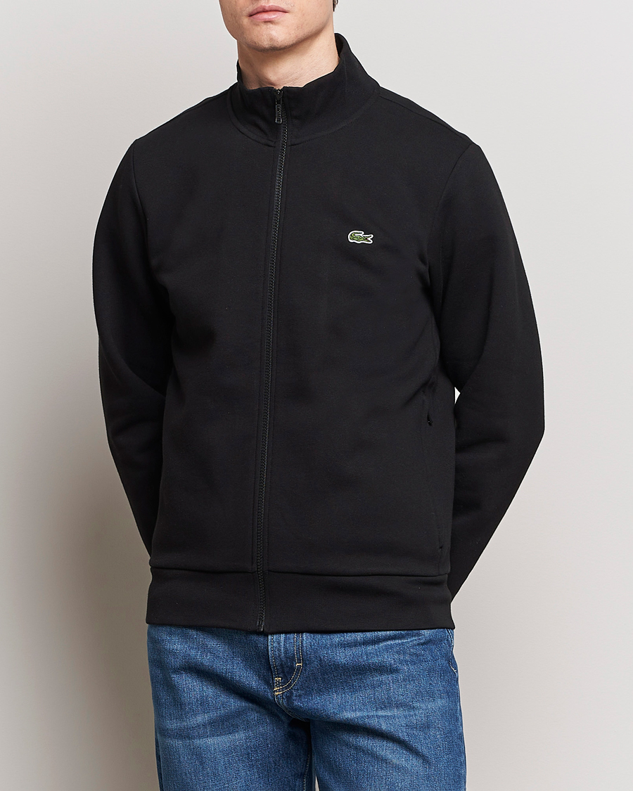 Men | Sweaters & Knitwear | Lacoste | Full Zip Sweater Black