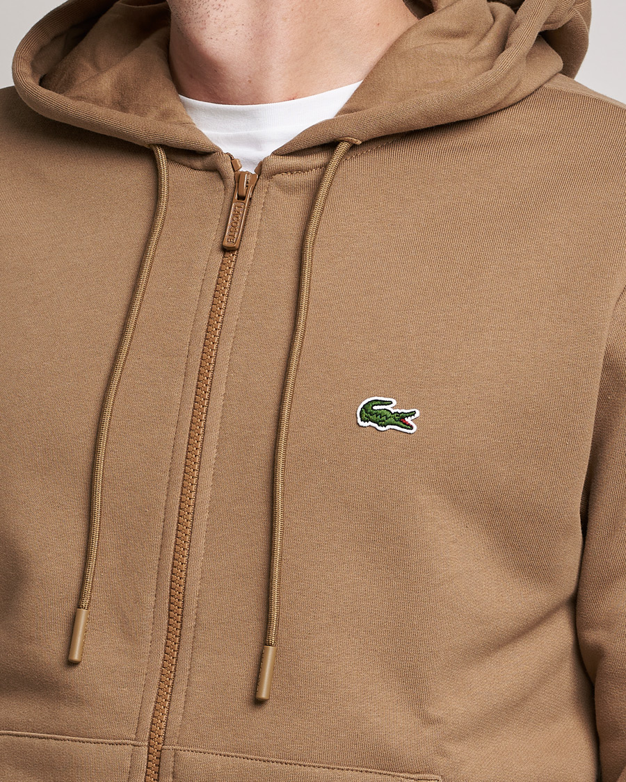 Men | Sweaters & Knitwear | Lacoste | Full Zip Hood Leafy