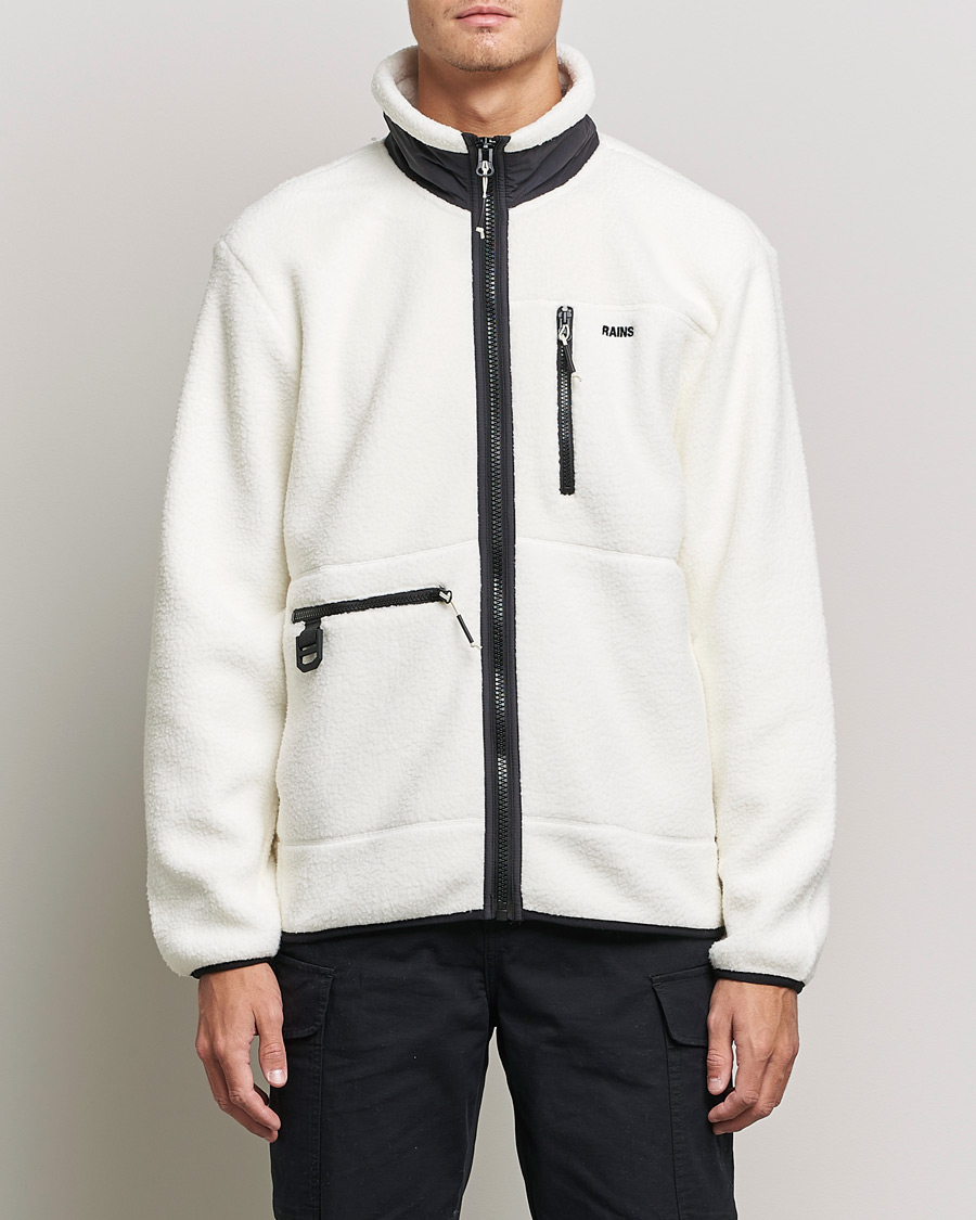 Men | Sweaters & Knitwear | RAINS | Heavy Fleece Full Zip Jacket Fossil