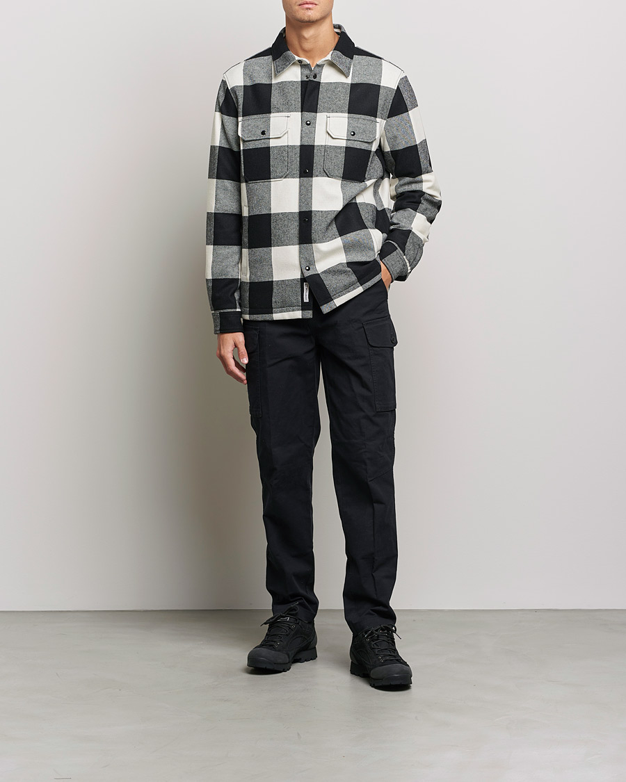 Men | Shirts | Woolrich | Alaskan Wool Padded Overshirt White Buffalo