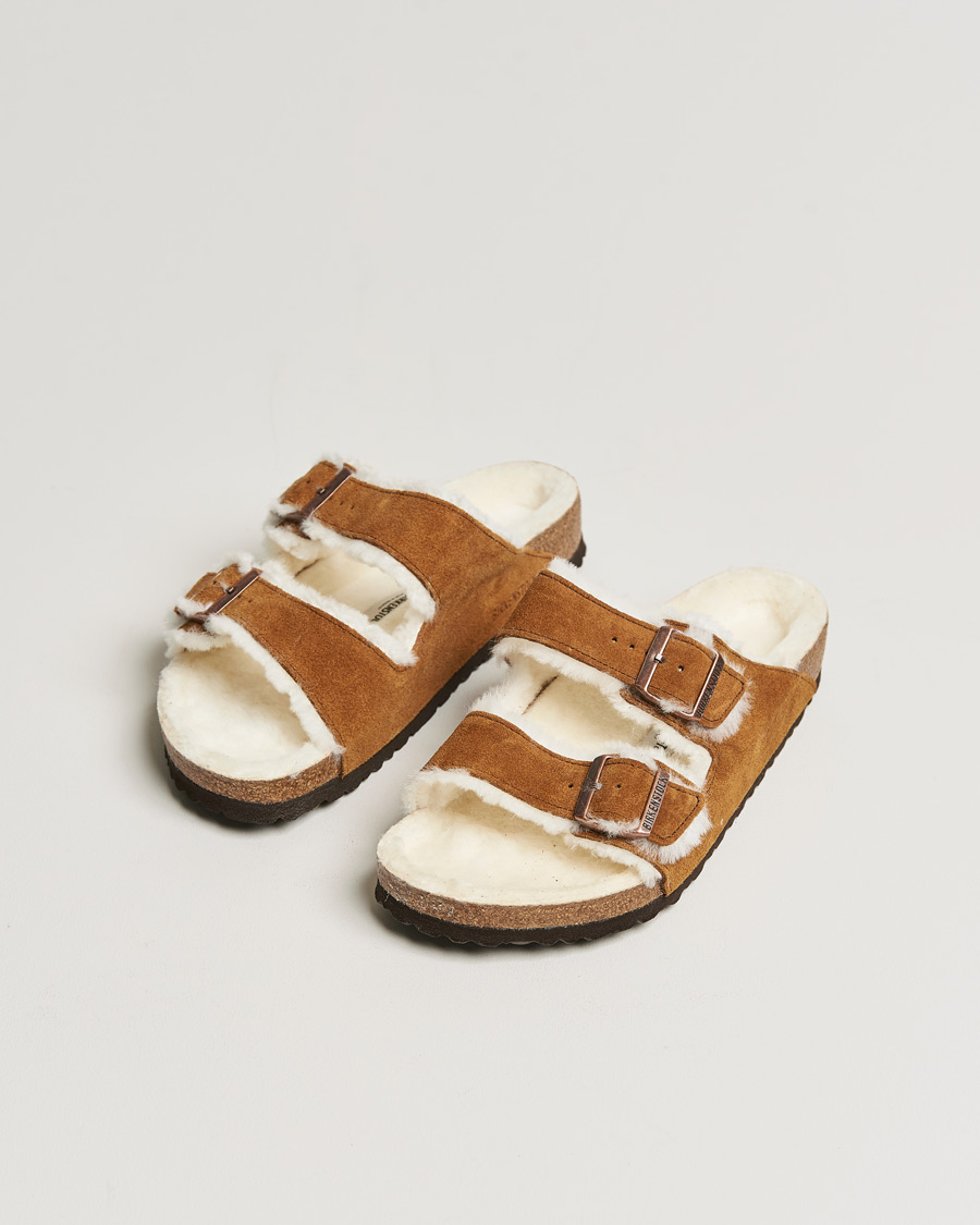 Men | BIRKENSTOCK Arizona Classic Footbed Shearling Mink Suede | BIRKENSTOCK | Arizona Classic Footbed Shearling Mink Suede