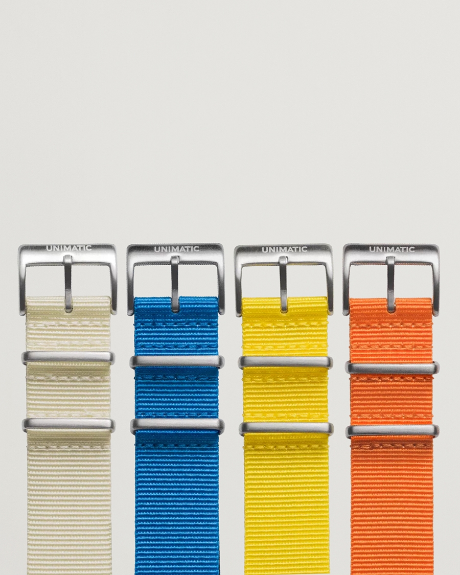 Men | Watch straps | UNIMATIC | Bold Nato Steel 22mm Strap Set Multi