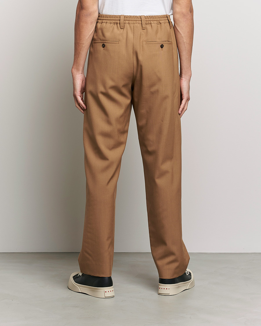 Men | Trousers | Marni | Tropical Wool Trousers Beige