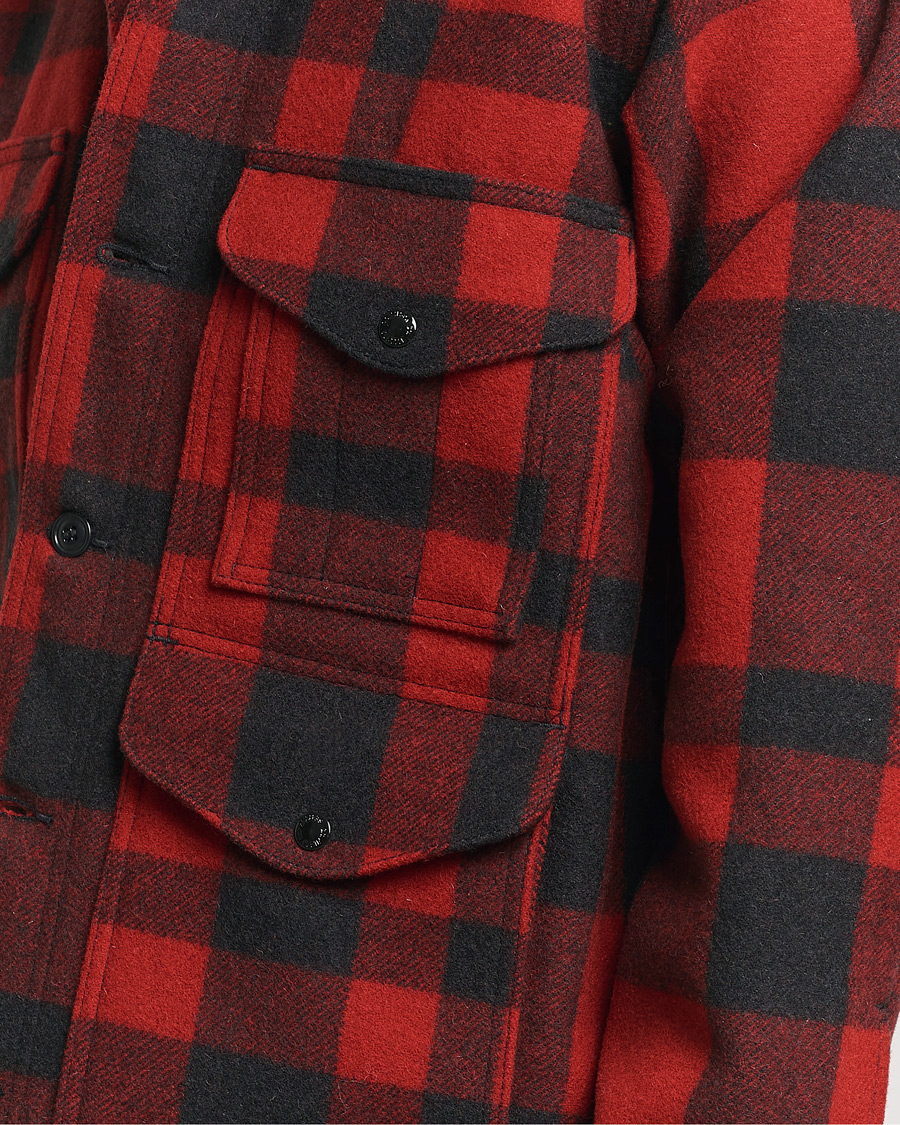Men | Coats & Jackets | Filson | Mackinaw Wool Cruiser Red/Black Plaid