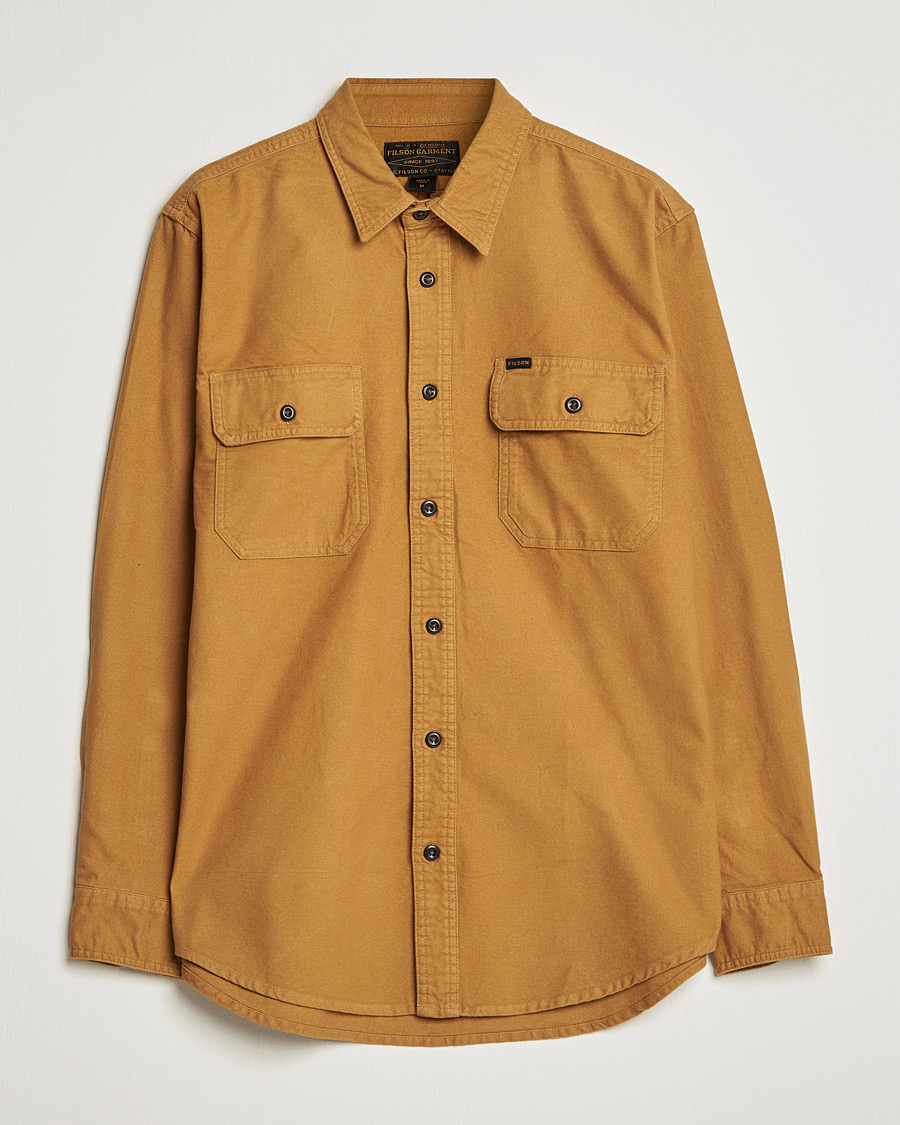 Men | Shirts | Filson | Field Flannel Shirt Nubuck Tan