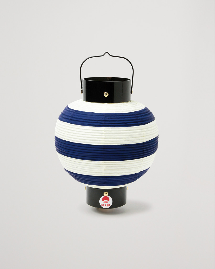 Men | Decoration | Beams Japan | Striped Paper Lantern Indigo