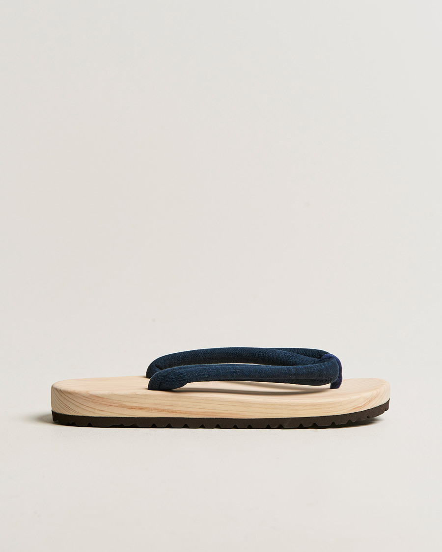 Men | Beams Japan Wooden Geta Sandals Navy | Beams Japan | Wooden Geta Sandals Navy