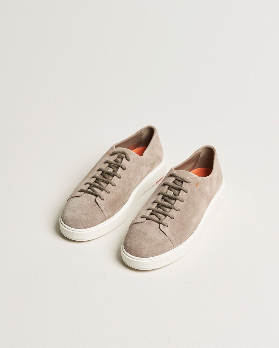 Men | Santoni Cleanic Sneakers Beige Suede | Santoni | Cleanic Sneakers Beige Suede