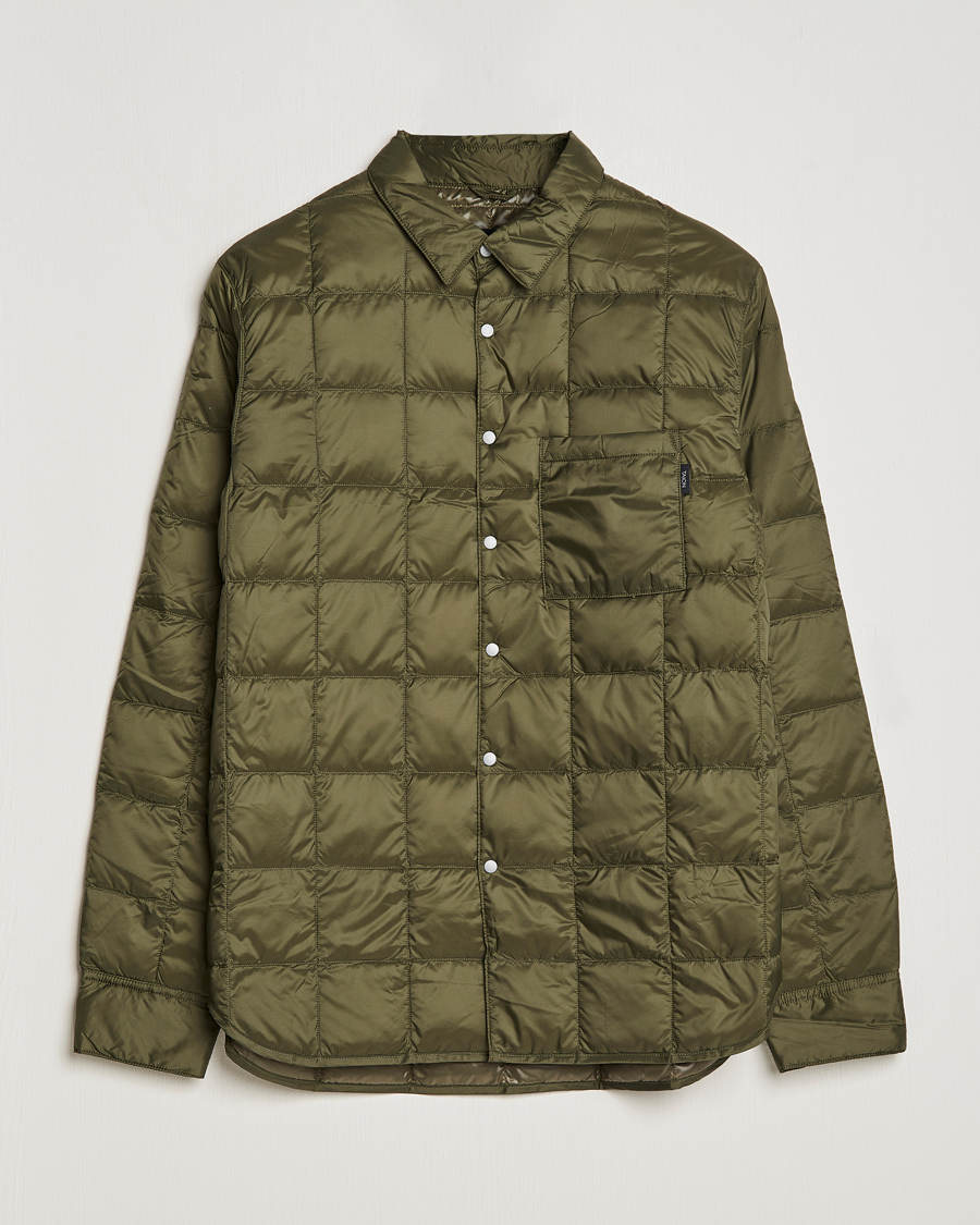 Men | Shirts | TAION | Lightweight Down Shirt Dark Olive