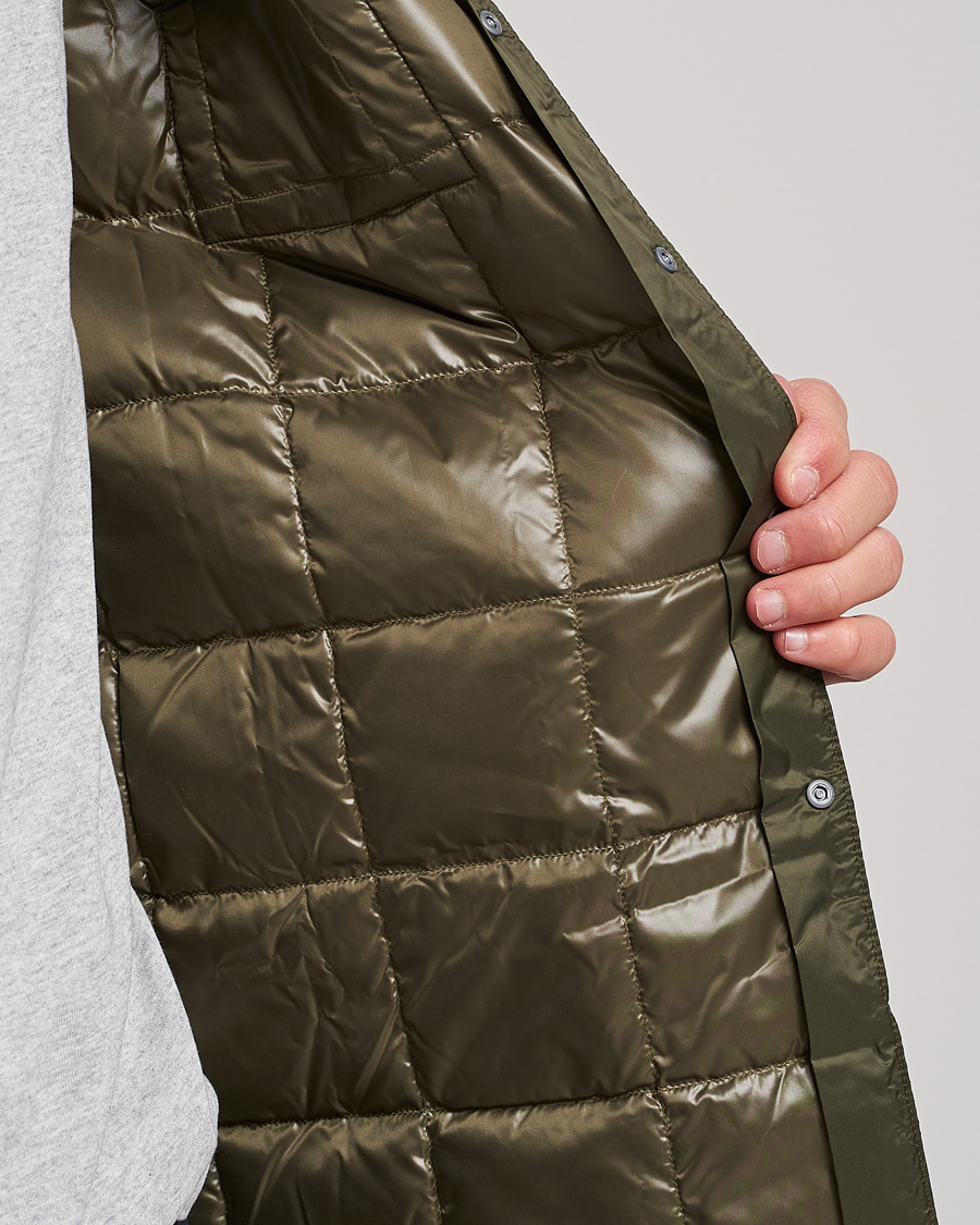 Men | Shirts | TAION | Lightweight Down Shirt Dark Olive