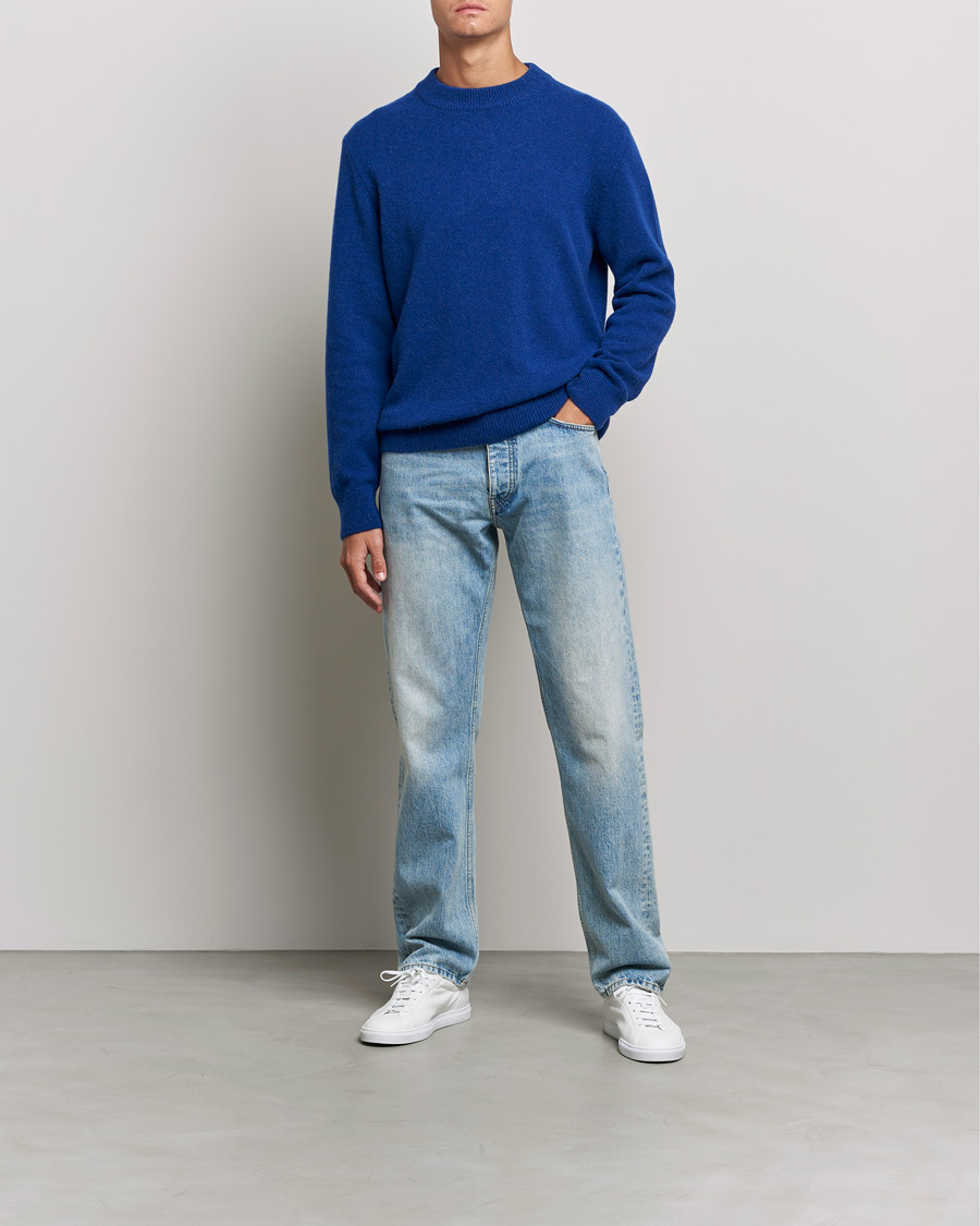 Men | Sweaters & Knitwear | Sunflower | Moon Alpaca Sweater Electric Blue