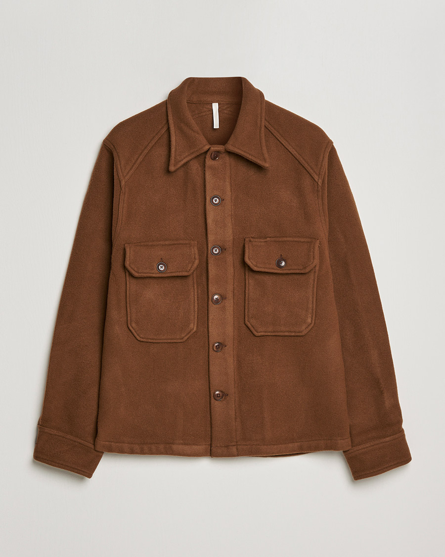 Men | Coats & Jackets | Sunflower | Wool Shirt Jacket Brown
