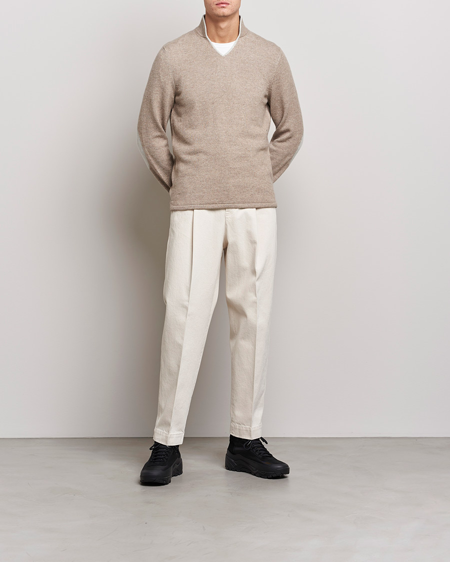 Men | Sweaters & Knitwear | SEASE | Ellen Cashmere Pullover Beige