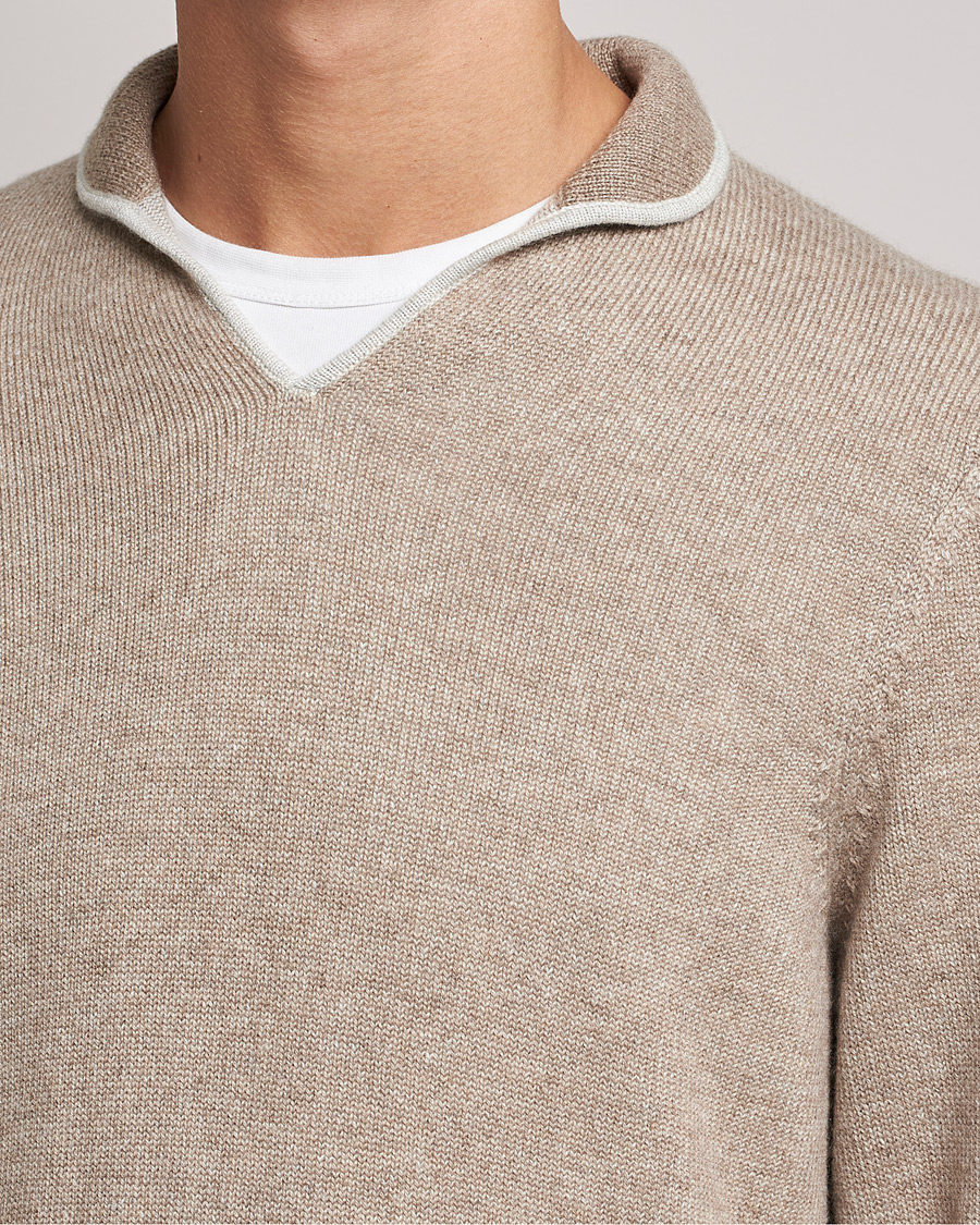 Men | Sweaters & Knitwear | SEASE | Ellen Cashmere Pullover Beige