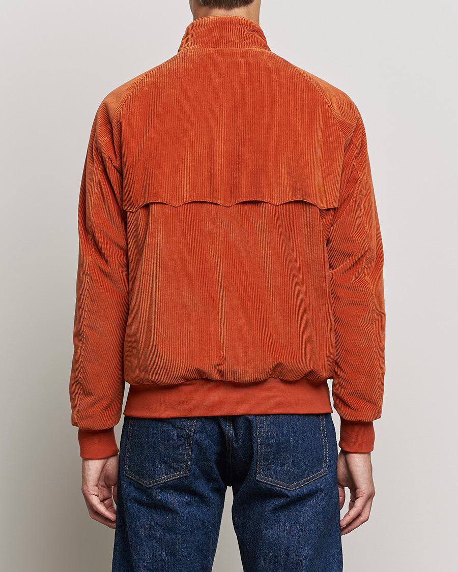 Men | Coats & Jackets | Baracuta | G9 Padded Corduroy Harrington Jacket Dark Orange