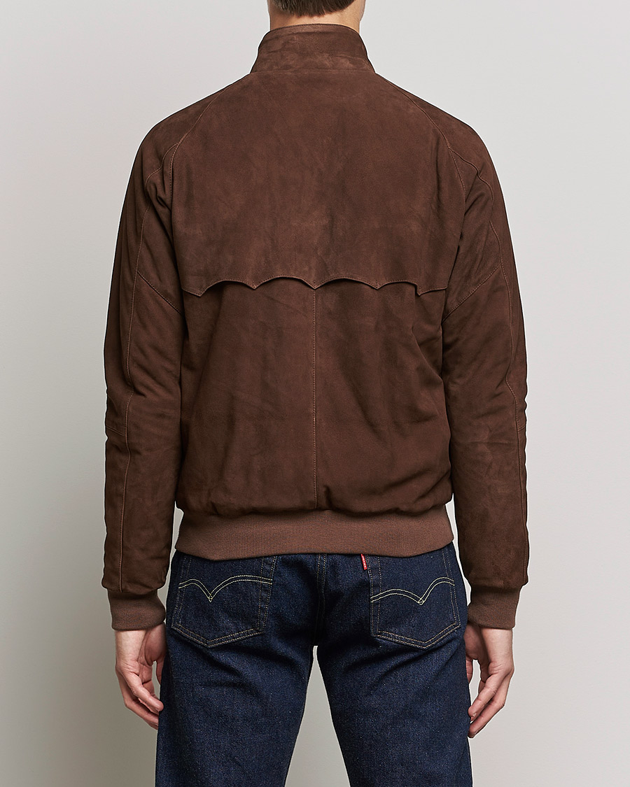 Men | Coats & Jackets | Baracuta | G9 Winter Suede Harrington Jacket Chocolate