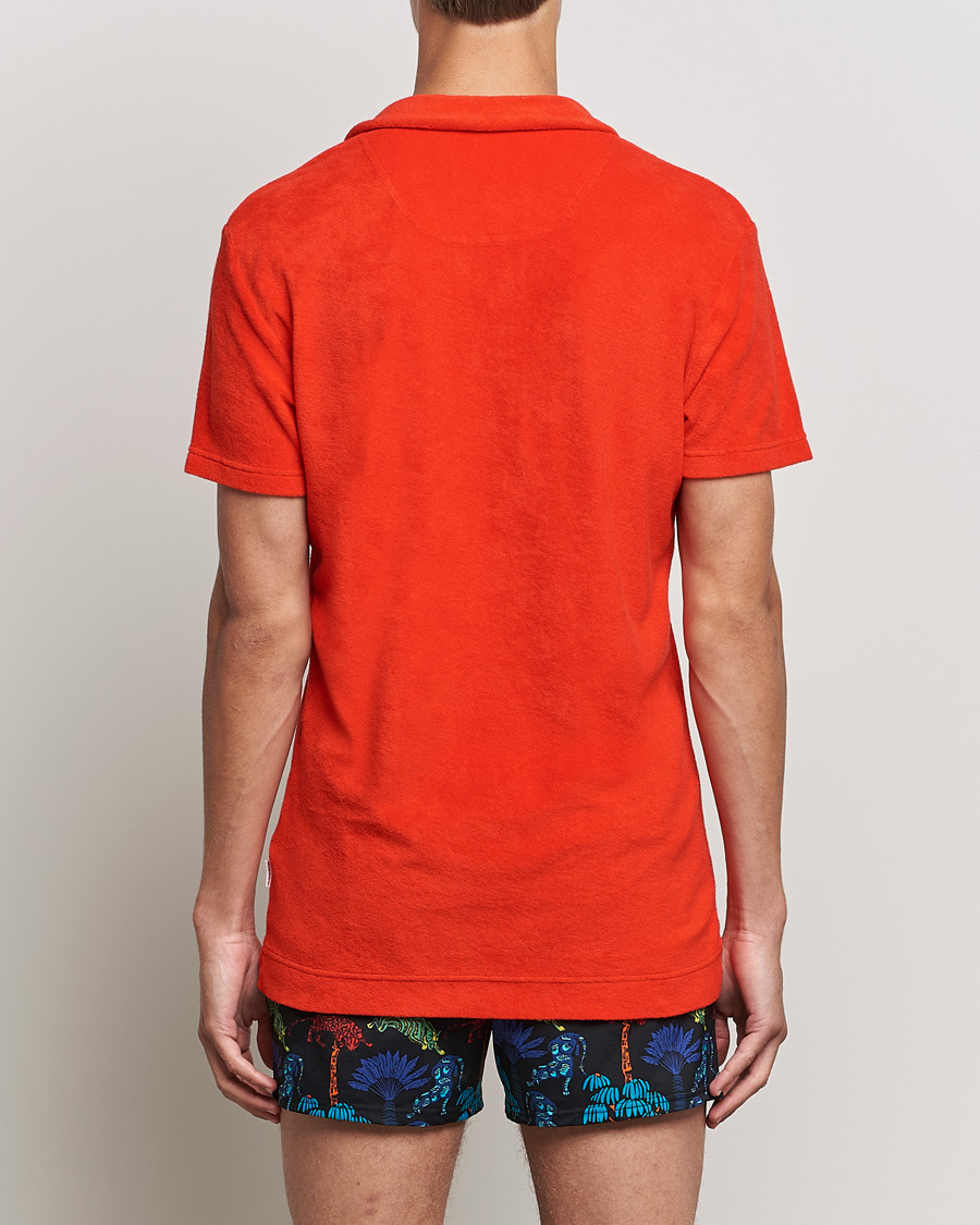 Men | Polo Shirts | Orlebar Brown | Terry Polo Summer Red