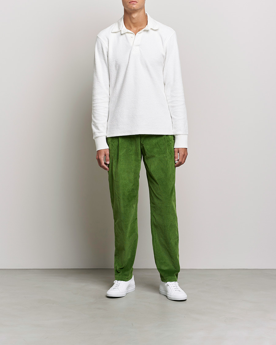 Men | Trousers | Orlebar Brown | Dunmore Cotton Cord Trousers Conifer