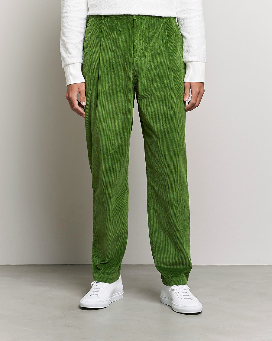 Men | Trousers | Orlebar Brown | Dunmore Cotton Cord Trousers Conifer