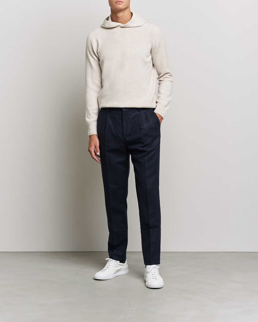 Men | Sweaters & Knitwear | Gran Sasso | Wool Hoodie Cream