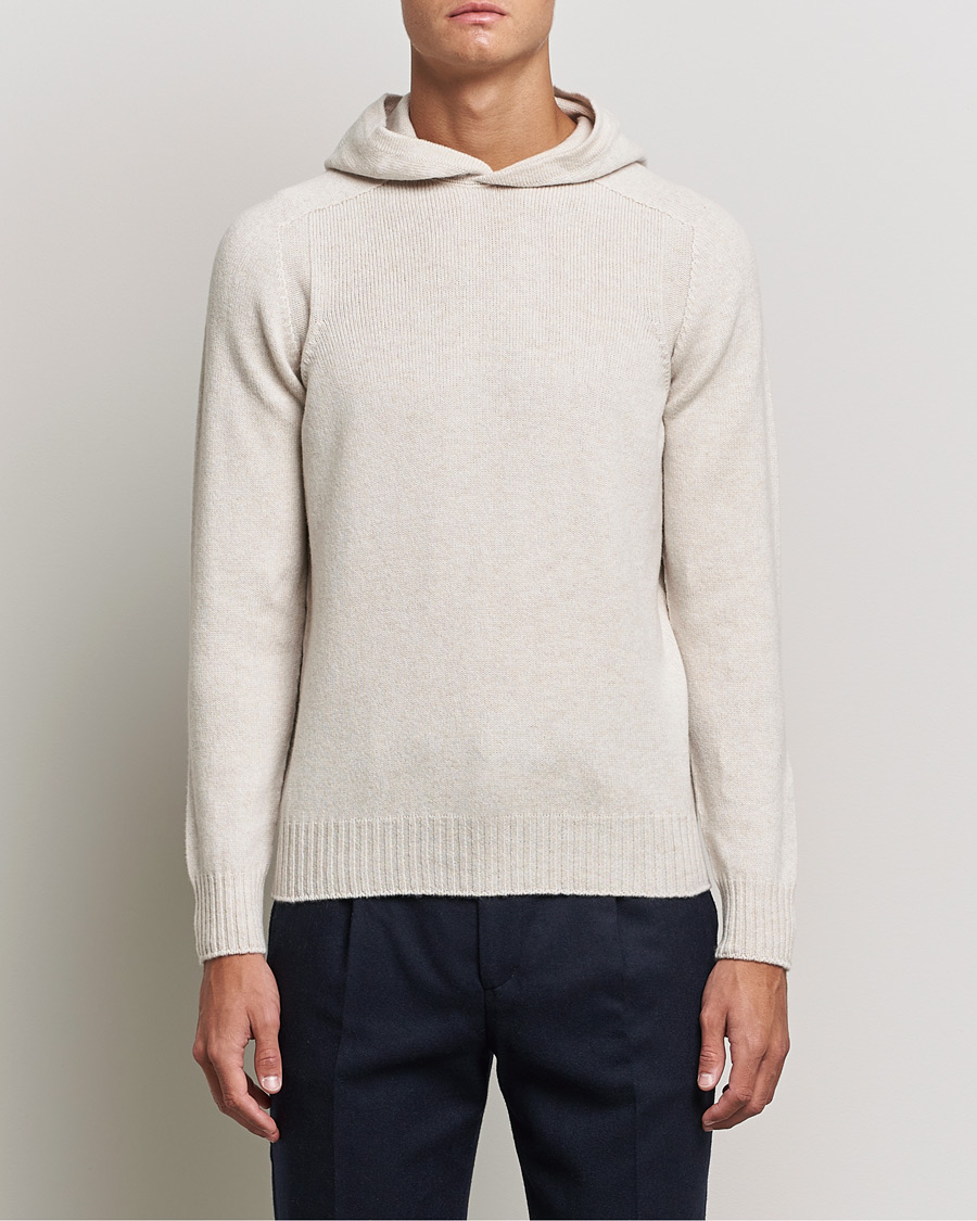 Men | Sweaters & Knitwear | Gran Sasso | Wool Hoodie Cream