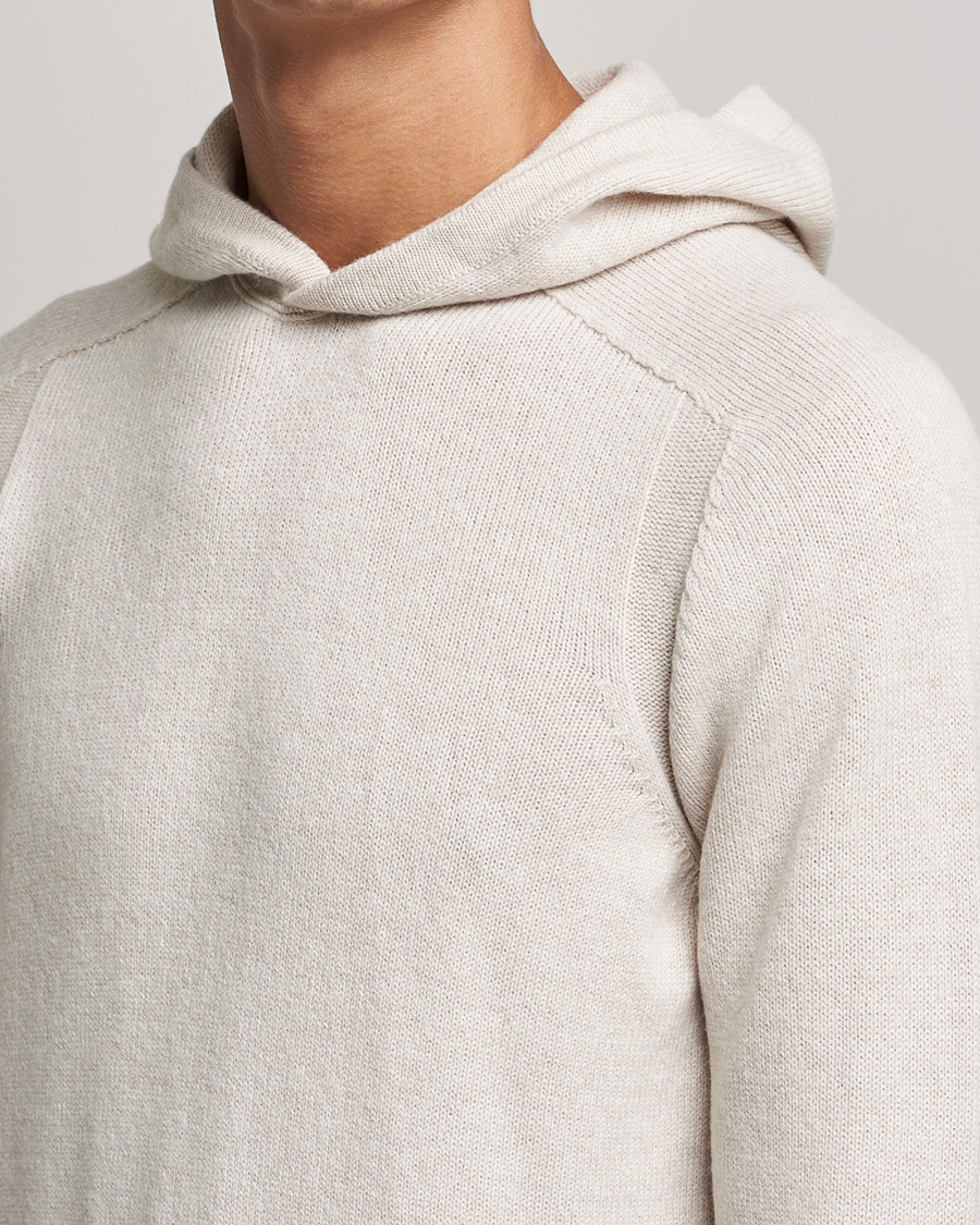 Men | Sweaters & Knitwear | Gran Sasso | Wool Hoodie Cream