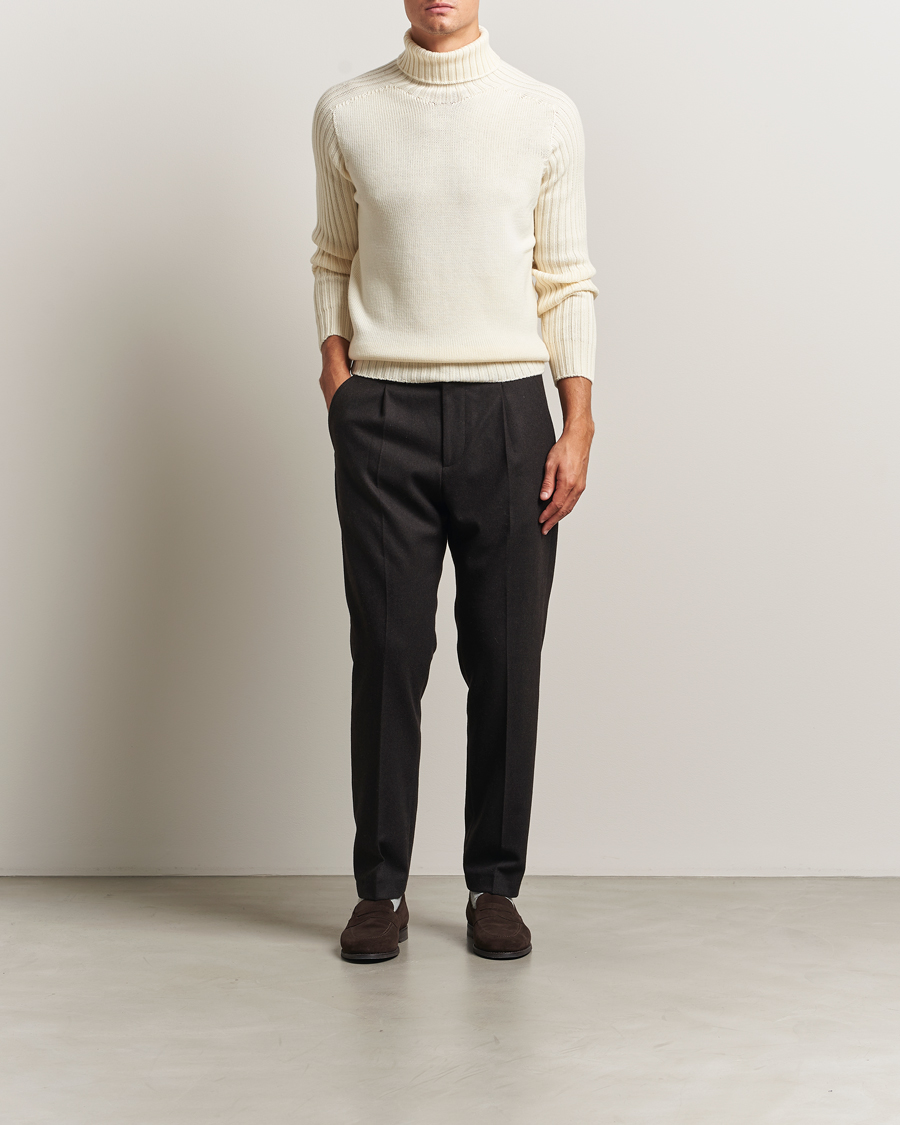 Men | Sweaters & Knitwear | Gran Sasso | Rainwool Rollneck White