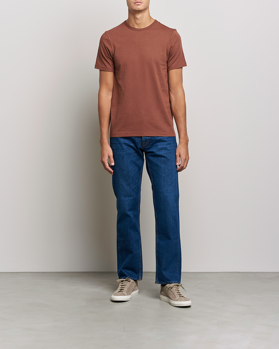 Men | T-Shirts | Merz b. Schwanen | 1950s Classic Loopwheeled Tee Tan
